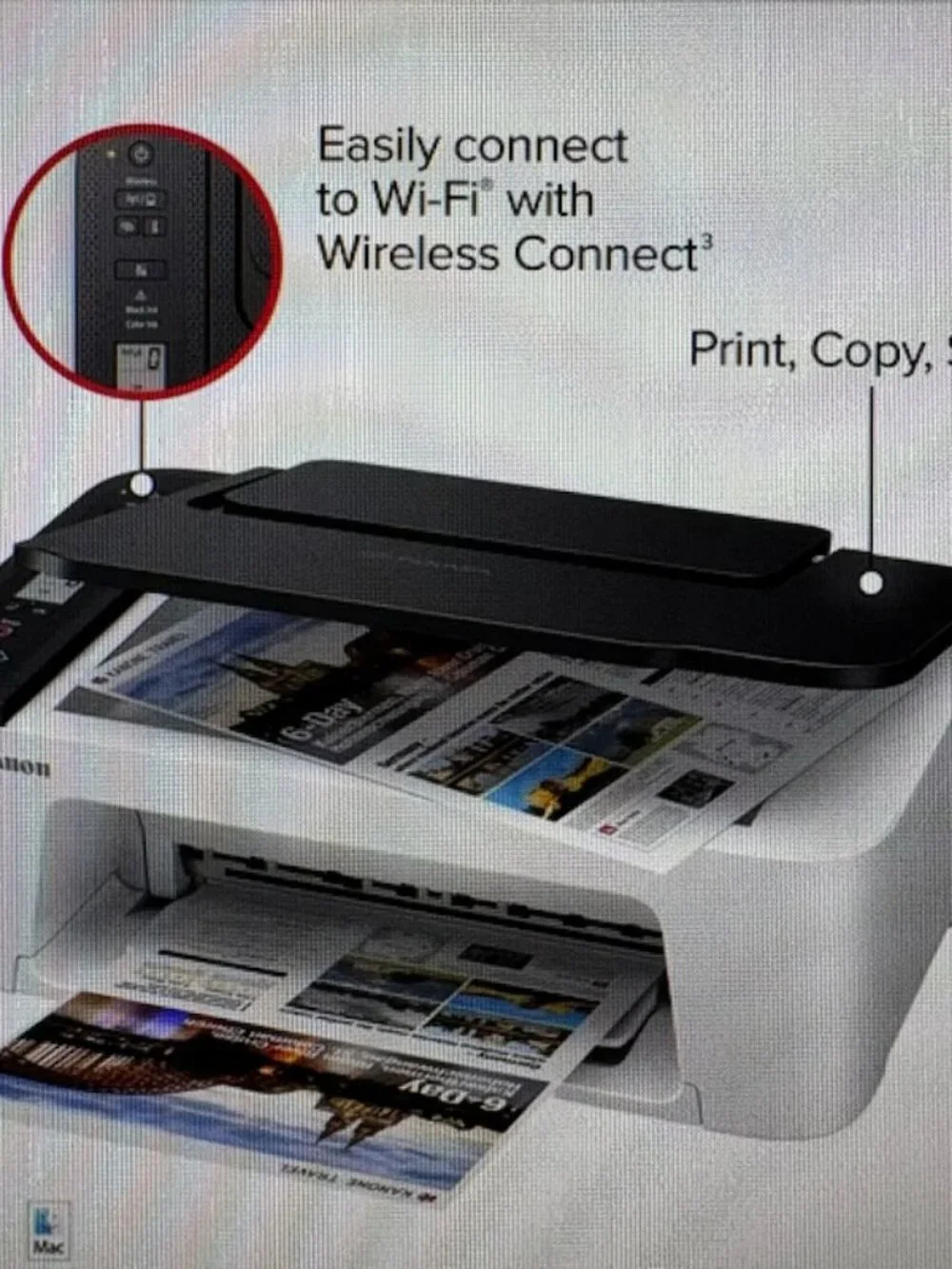 Canon PIXMA TS3522 All-in-One Wireless InkJet Printer with Print, Copy and Scan